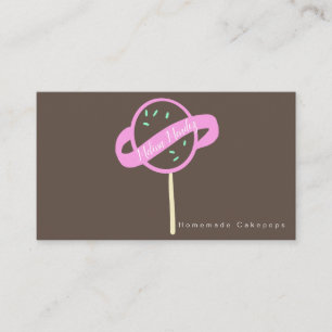 Cartão De Visita Logotipo da Cakepop Faixa Decorador de Bolo Espira