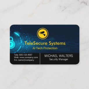 Cartão De Visita Logotipo da Câmera de Segurança   Tecnologia Moder