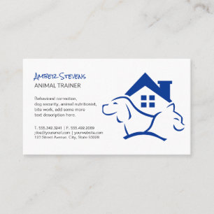 Cartão De Visita Logotipo da Casa de Gato de Cães