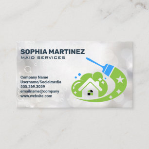 Cartão De Visita Logotipo da Casa de Limpeza