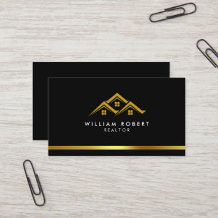 Cartão De Visita Logotipo da Casa do Ouro Imobiliário Imobilizado