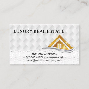 Cartão De Visita Logotipo da Casa Dourada Logotipo de Imóveis