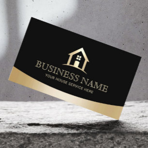 Cartão De Visita Logotipo da Casa Imobiliário Imobiliário Moderno P