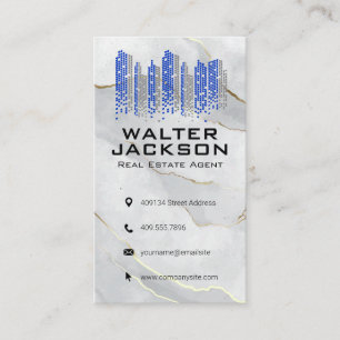 Cartão De Visita Logotipo da cidade Marble