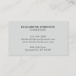 Cartão De Visita Logotipo da Cinza profissional Elegante