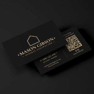 Cartão De Visita Logotipo da Construtora Geral de Construção Modern