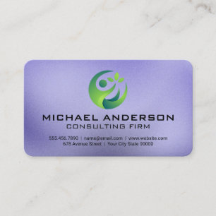 Cartão De Visita Logotipo da Consulting Corp Verde
