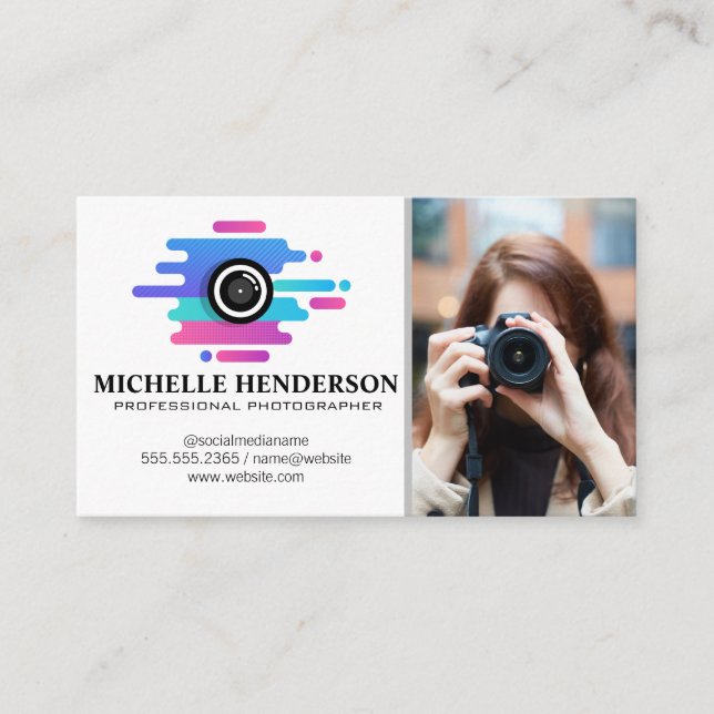 Cartão De Visita Logotipo da Creative Camera | Artista (Frente)