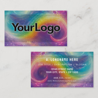Cartão De Visita Logotipo da Empresa Artesanal da Galáxia Cósmica A