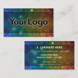 Cartão De Visita Logotipo da Empresa Artesanal Estrelas da Galáxia 