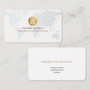 Cartão De Visita Logotipo da Empresa de Agência de Viagens