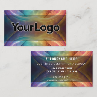 Cartão De Visita Logotipo da Empresa de Reiki da Galáxia Còsmica Ar