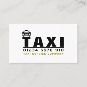 Cartão De Visita Logotipo da empresa de táxis, lista de preços