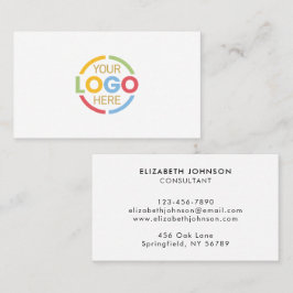 Cartão De Visita Logotipo da Empresa Moderno Minimalista Preto e Br