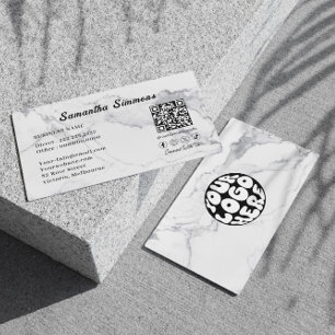 Cartão De Visita Logotipo da empresa personalizada Código QR do fun