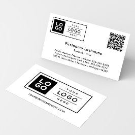 Cartão De Visita Logotipo da empresa personalizada e código QR