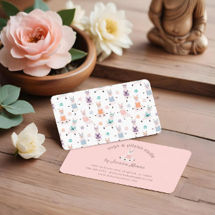 Cartão De Visita Logotipo da empresa Yoga Lhamas & Pilates Malhaç