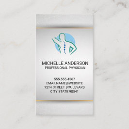 Cartão De Visita Logotipo da espinha dorsal | Quiroprática | Terapê