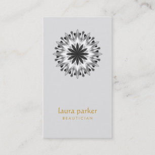 Cartão De Visita Logotipo da Flor de Lotus Branca Terapêutica com Y
