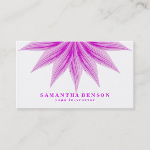 Cartão De Visita Logotipo da Flor Elegante Lotus Yoga