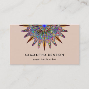 Cartão De Visita Logotipo da Flor Elegante Lotus Yoga