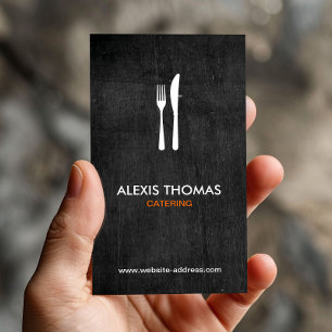 Cartão De Visita Logotipo da Fork & Knife para restauração, chef, r