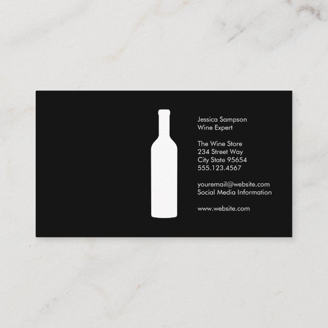 Tag para cartão garrafa de vinho. Personalizado com seu logotipo