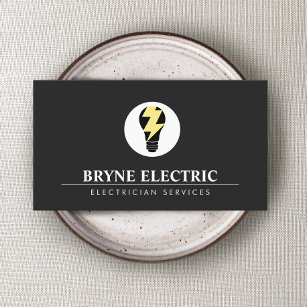 Cartão De Visita Logotipo da lâmpada elétrica