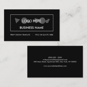 Cartão De Visita logotipo da Minimal Small Business aqui