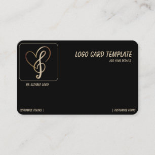 Cartão De Visita Logotipo da Music Note e da Classe dos Músicos
