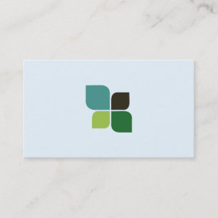 Cartão De Visita Logotipo da natureza (azul de arroz)