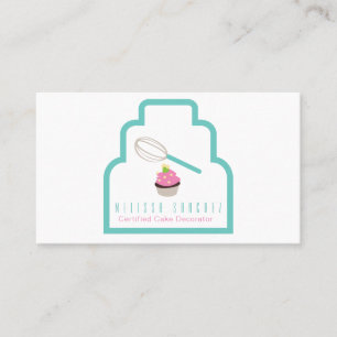 Cartão De Visita Logotipo da Padaria Bolo Baker Cupcakes de Chocola