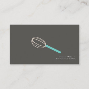 Cartão De Visita Logotipo da Padaria de Bolo Minimalist Baker