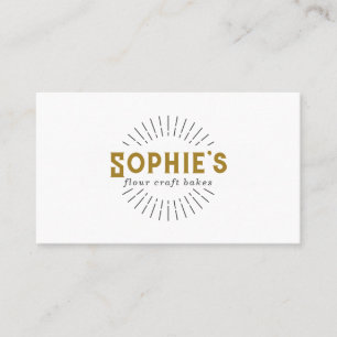 Cartão de Visita Logotipo da Padaria Gold Baker