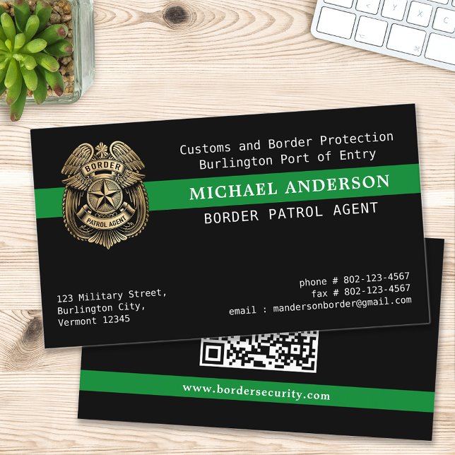 Cartão De Visita Logotipo da Polícia Militar Thin Green Line (Criador carregado)