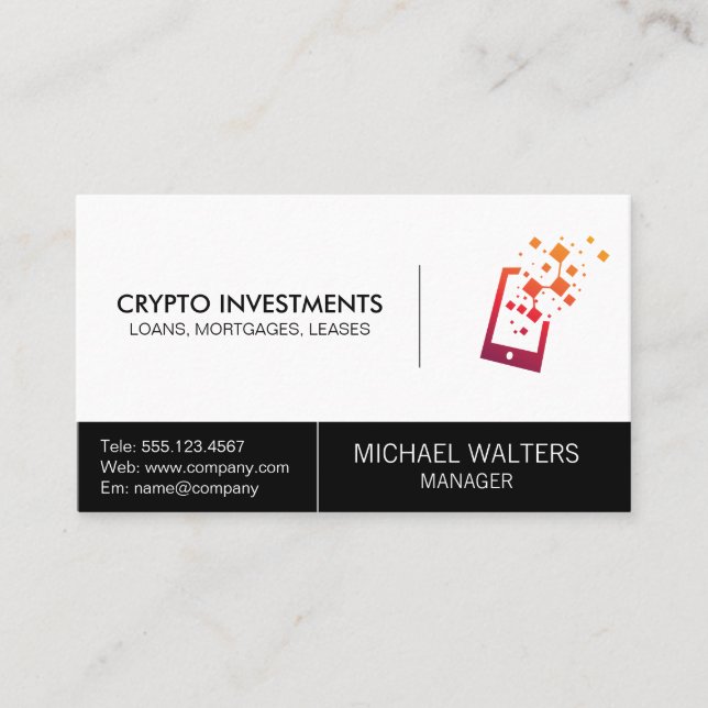 Cartão De Visita Logotipo da tecnologia (Frente)