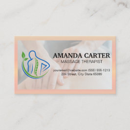 Cartão De Visita Logotipo da terapia traseira | Sessão de Massagem