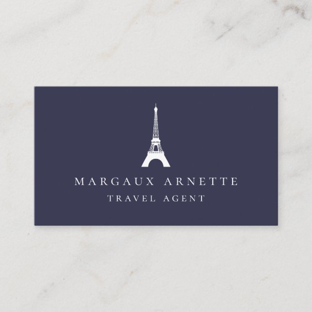 Cartão De Visita Logotipo da torre Eiffel (Frente)