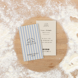 Cartão De Visita Logotipo da Vintage Blue Bakery em França