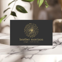 LOGOTIPO DANDELION STARBURST Dourado na CINZA ESCU