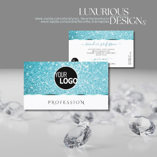 Cartão De Visita Logotipo das estrelas luminosas com brilho branco