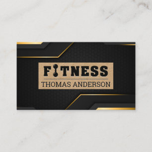 Cartão De Visita Logotipo de Academia de Fitness Treinamento Pess