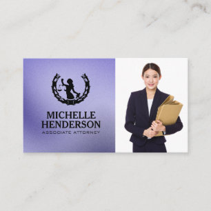 Cartão De Visita Logotipo de Advogada Mulher de Terno Negócios