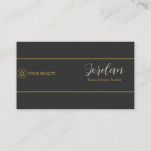 Logotipo de Agente Imobiliário Charcoal Gold