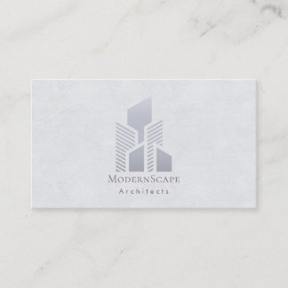 Cartão De Visita Logotipo de arquitetura minimalista (Cinza azul Lt