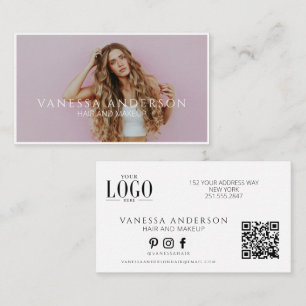 Cartão De Visita Logotipo de Artista de Maquiagem Moderno Estilista