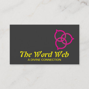 Cartão De Visita Logotipo de Balão de Fala da Trindade (rosa)