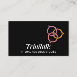 Cartão De Visita Logotipo de Balão de Fala da Trindade (rosa, coral