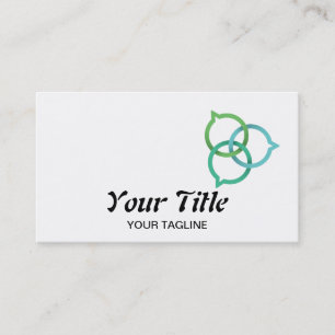 Cartão De Visita Logotipo de Balão de Fala da Trindade (verdes)