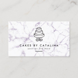 Cartão De Visita Logotipo de bolinho em camadas Vintage na padaria